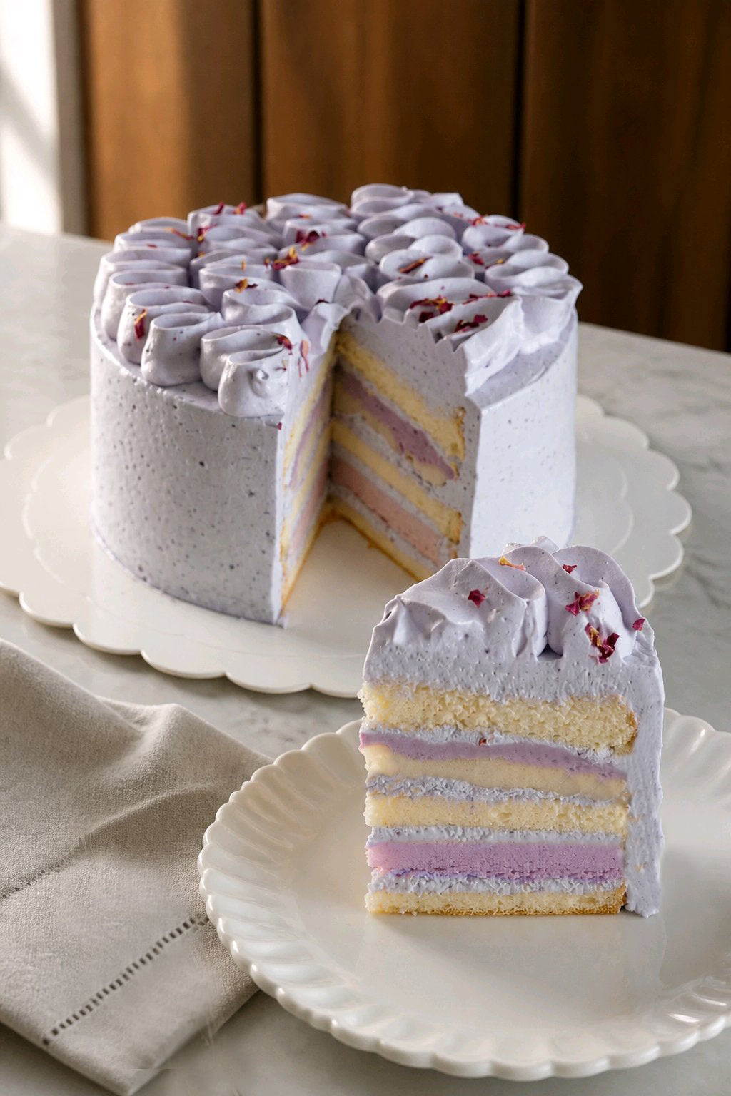 Taro Mochi Cake (Sweet Potato)